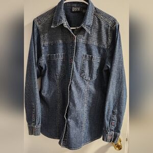 Bill Blass Vintage Denim Shirt , Size L